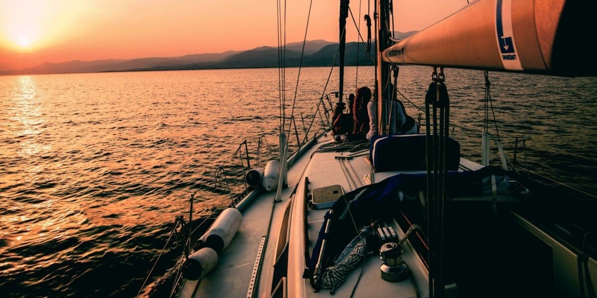 Beautiful Sunset on a Sailboat Beautiful Sunset on a Sailboat